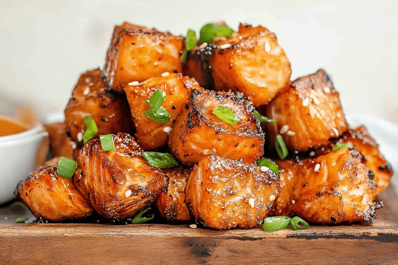 Amazing Crispy Air Fryer Salmon Bites Recipe
