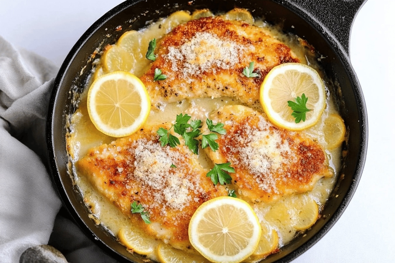 Amazing Easy Lemon Parmesan Chicken Creamy Bake