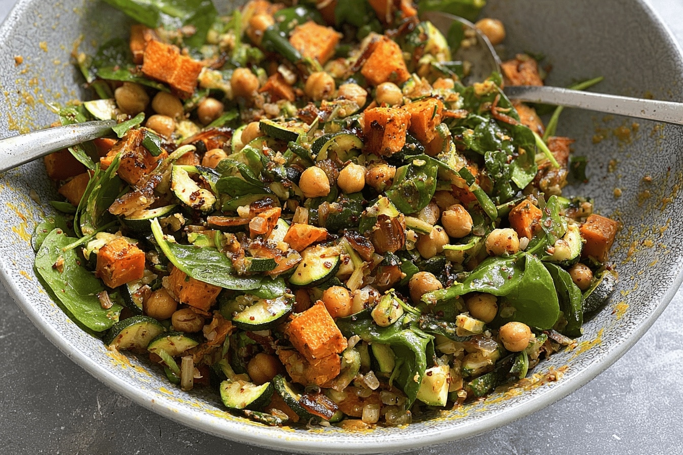 Roasted Zucchini and Sweet Potato Salad