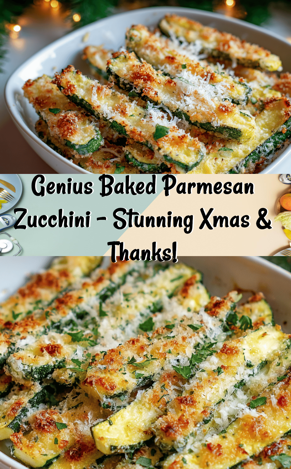 Baked Parmesan Zucchini (Christmas Recipe & Thanksgiving Recipe)