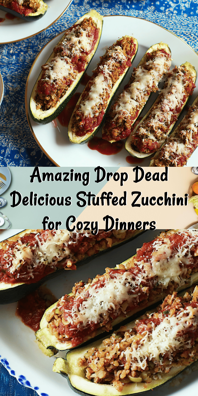 Drop Dead Delicious Stuffed Zucchini
