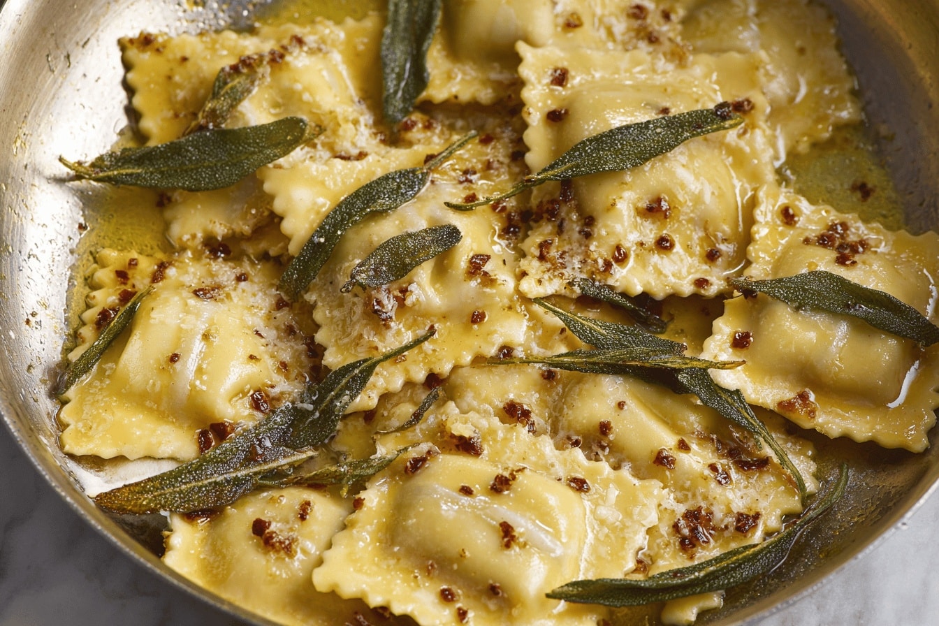 Ravioli with Sage Butter Sauce