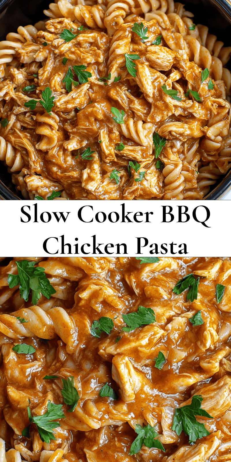 Crockpot BBQ Chicken Pasta
