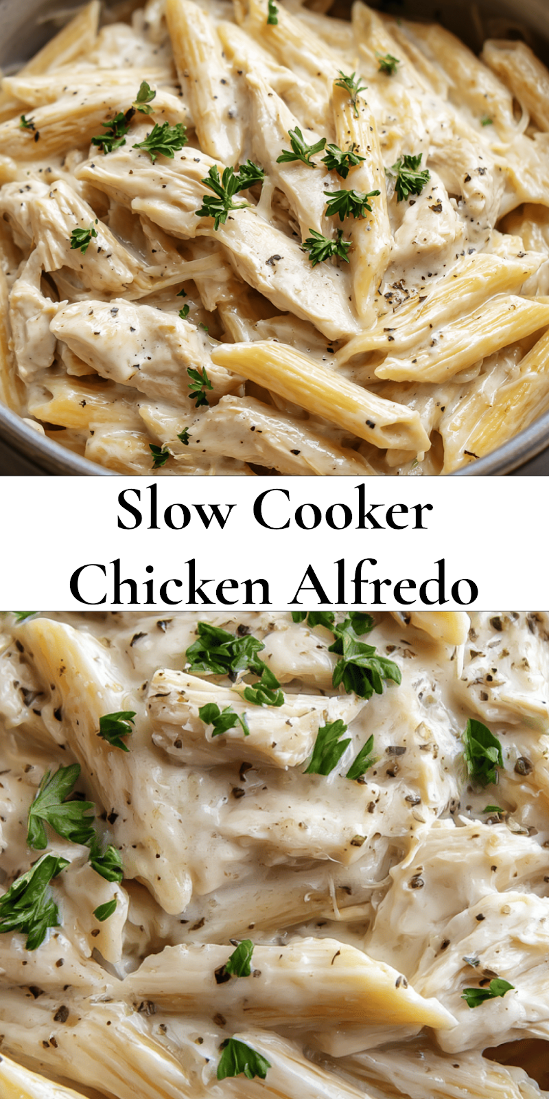 Crockpot Chicken Alfredo Pasta