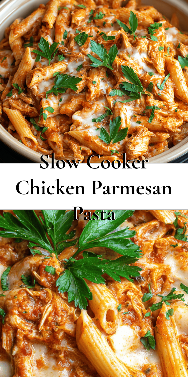 Crockpot Chicken Parmesan Pasta