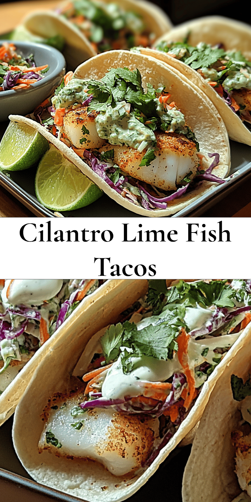 Easy Fish Tacos with Cilantro Lime Slaw