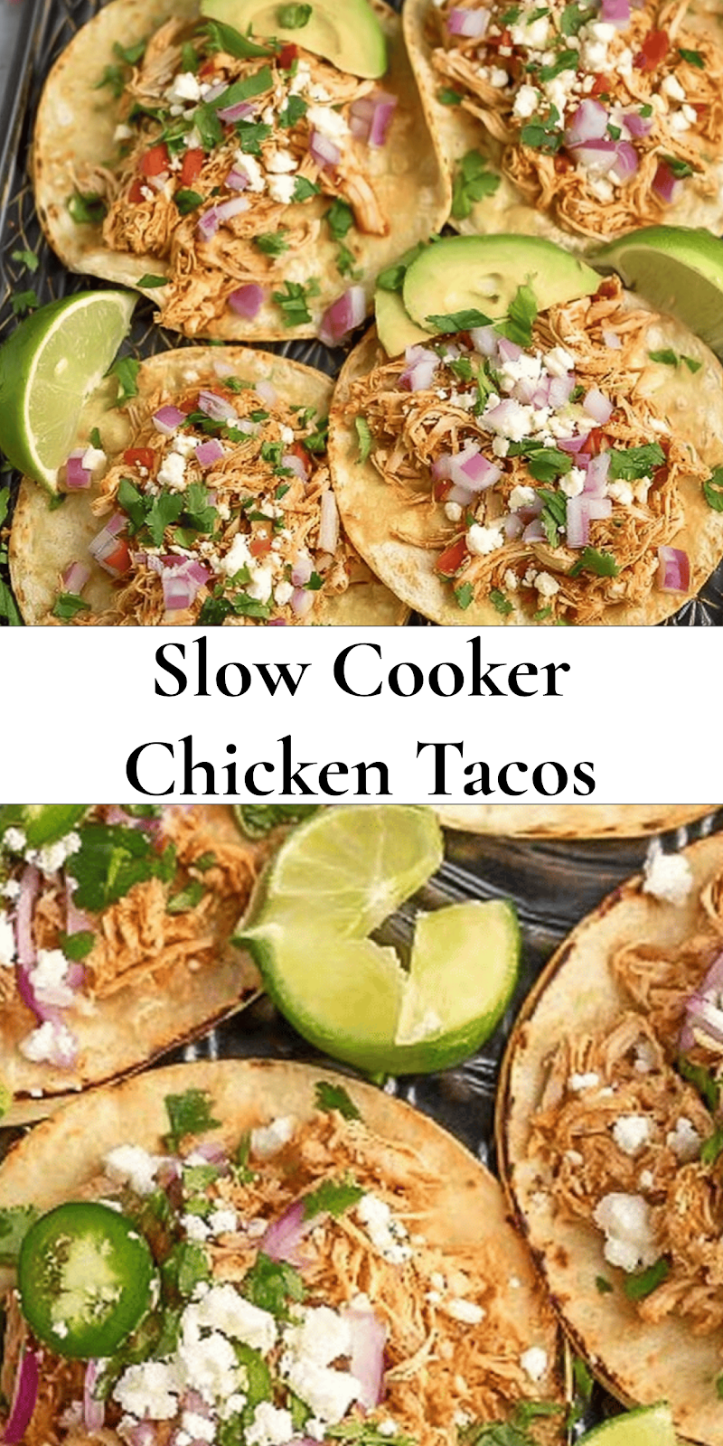 Healthy Crockpot Chicken Tacos