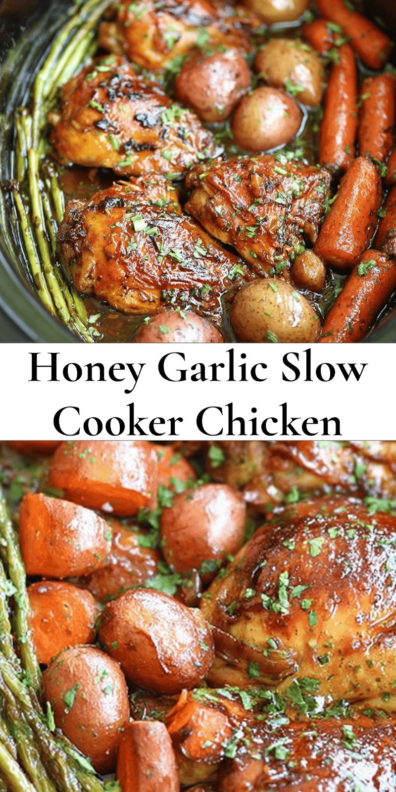 Slow Cooker Honey Garlic Chicken and Veggies