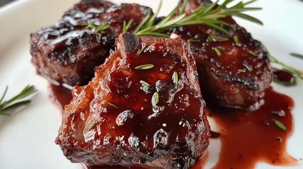 Michigan Cherry Glazed Lamb Chops - A Perfect Sweet & Savory Dish